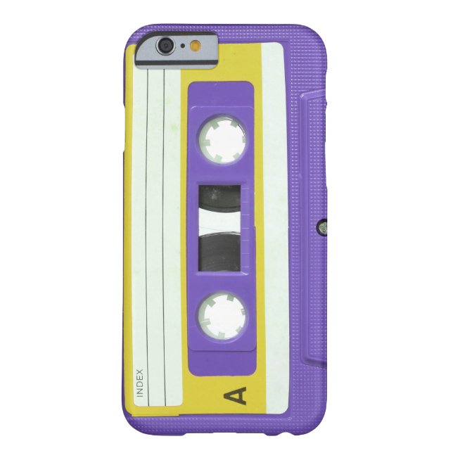 Purple Vintage Retro Audio Cassette Case-Mate iPhone Case (Back)