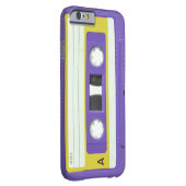 Purple Vintage Retro Audio Cassette Case-Mate iPhone Case (Back/Right)