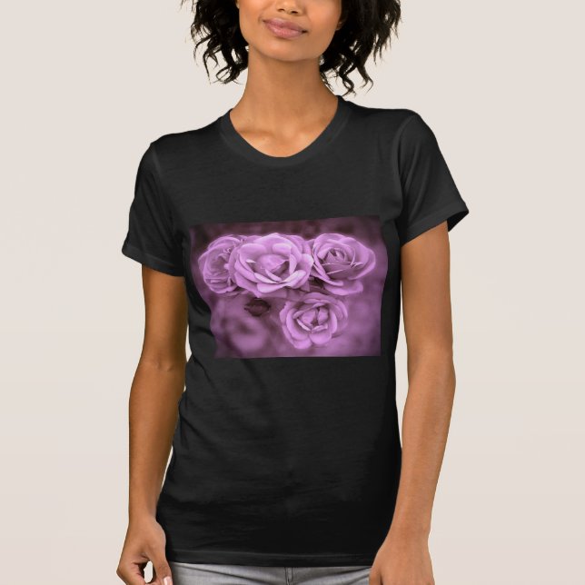 Purple Vintage Roses T-Shirt (Front)
