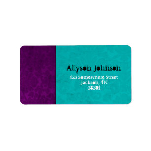 Purple Vintage & Turquoise Address Labels