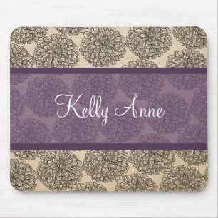 Purple Vintage Zinnia Mousepad