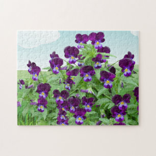 Purple Viola Flower  Jigsaw Puzzle