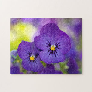Purple Violas Jigsaw Puzzle