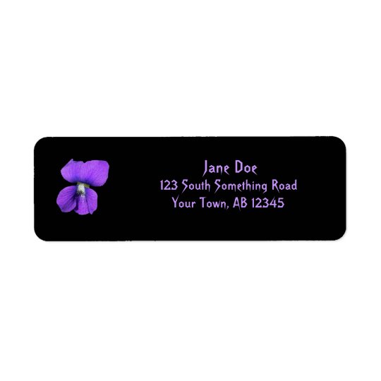 Purple Violet address label