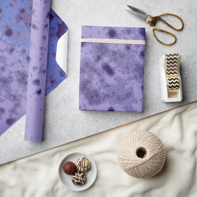 Purple violet blue abstract distressed pattern wrapping paper (Crafts)