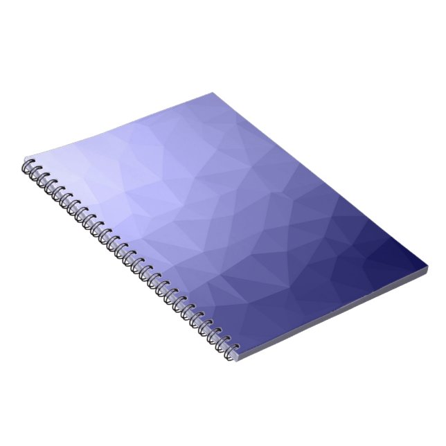 Purple violet  blue mesh ombre geometric pattern notebook (Right Side)