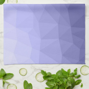 Purple violet  blue mesh ombre geometric pattern tea towel