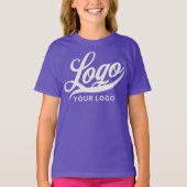 Purple Violet Company Logo Swag Business Kids Girl T-Shirt (Front)