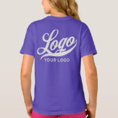 Purple Violet Company Logo Swag Business Kids Girl T-Shirt (Back)