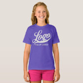 Purple Violet Company Logo Swag Business Kids Girl T-Shirt (Front Full)