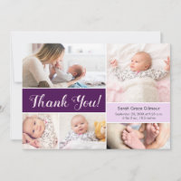 Purple violet Custom baby girl photo collage