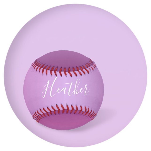Purple Violet & Custom White Script Softball (Creator Uploaded)