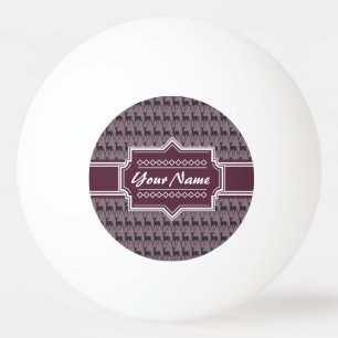 Purple Violet Deer Personalised Name #V1 Ping Pong Ball