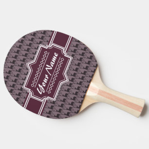 Purple Violet Deer Personalised Name #V1 Ping Pong Paddle