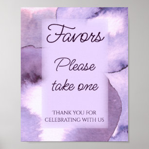 Purple violet  Favors please take one  Poster