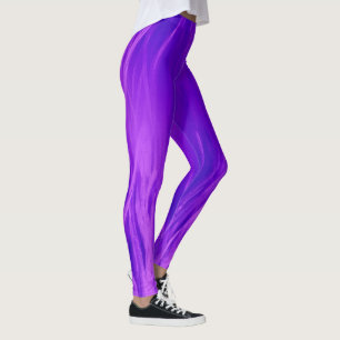 Purple Violet Flames Artistic Fire Modern Template Leggings