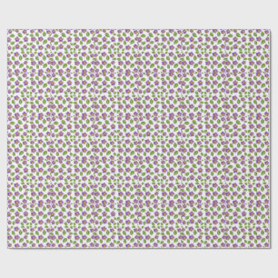 Purple Violet Floral Pattern Canvas  – Art Wrapping Paper