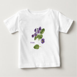 Purple violet flower watercolor T-Shirt