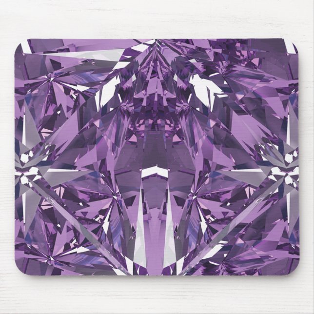 Purple, Violet Gem Mouse Pad (Front)