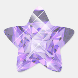 Purple, Violet Gem Star Sticker