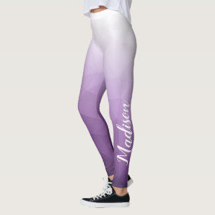 Purple violet Gradient Geometry Mesh Pattern Name Leggings