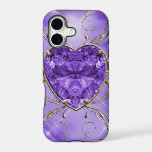 Purple, Violet Heart Gem