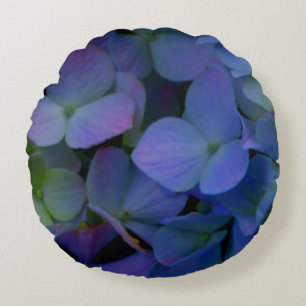 Purple violet Hydrangea Round Cushion