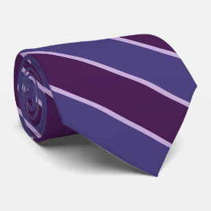 Purple Violet Lavender And Pink Diagonal Stripes Tie