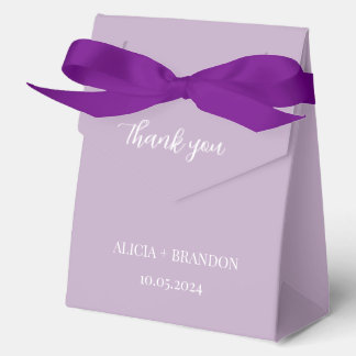 Purple Violet Lavender Lilac Modern Wedding Favour Box