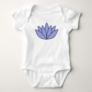 Purple Violet Lotus Flower Baby Bodysuit