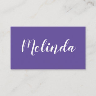 Purple / violet minimalist trendy business card