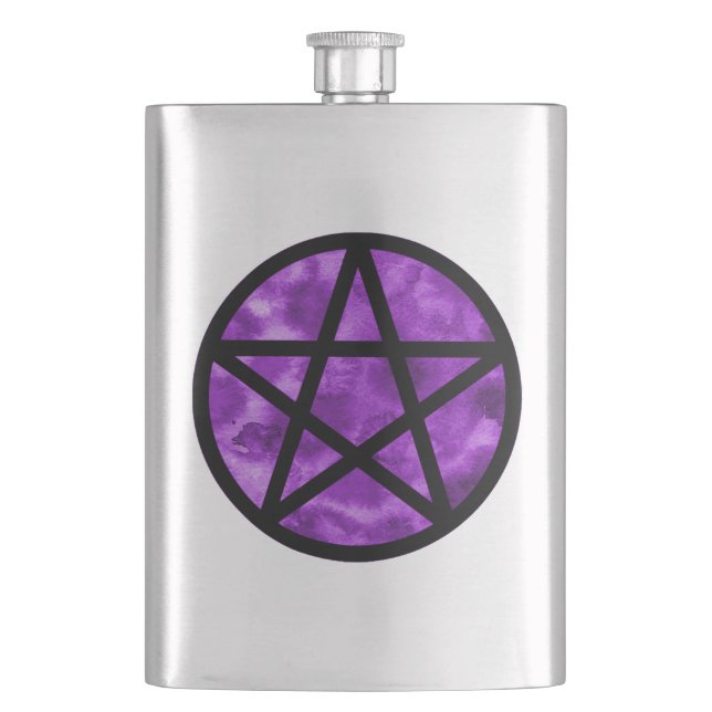 Purple Violet Pentacle Flask (Front)