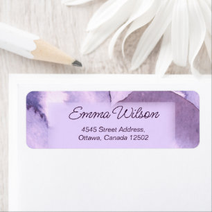 Purple violet  return address label