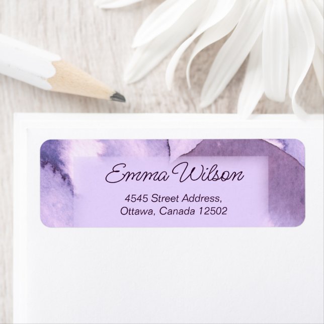 Purple violet  return address label (Insitu)