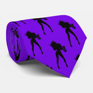 Purple Violet Tie Saxo Player Girl - Choose Colour