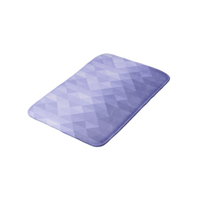 Purple violet triangle geometric squares bath mat (Angled)
