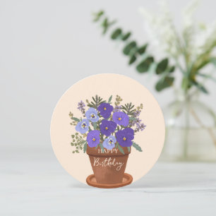 Purple Violets February Birth Flower Bouquet