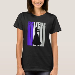 Purple Violin Retro Girls Text Violinist Quotes Wo T-Shirt