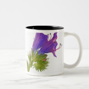 Purple vipers bugloss (echium plantagineum) Two-Tone coffee mug