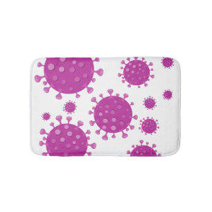 Purple Viral Particle Bath Mat