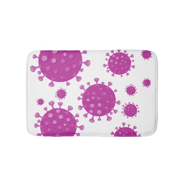 Purple Viral Particle Bath Mat (Front)