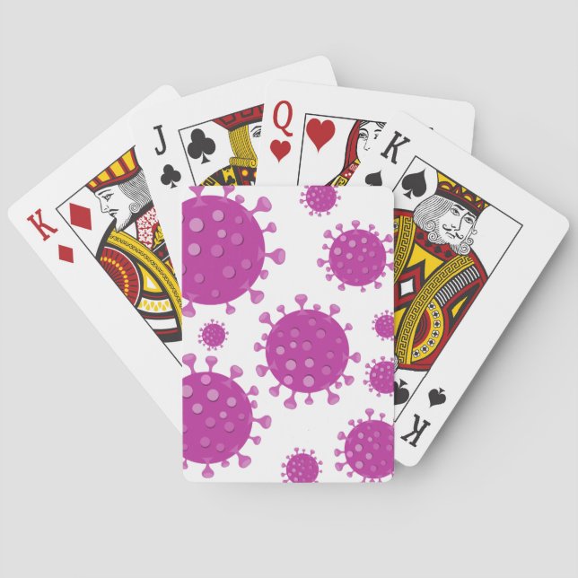 Purple Viral Particle Playing Cards (Back)