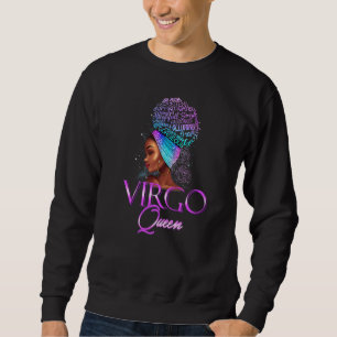 Purple Virgo Queen African American Woman August S Sweatshirt