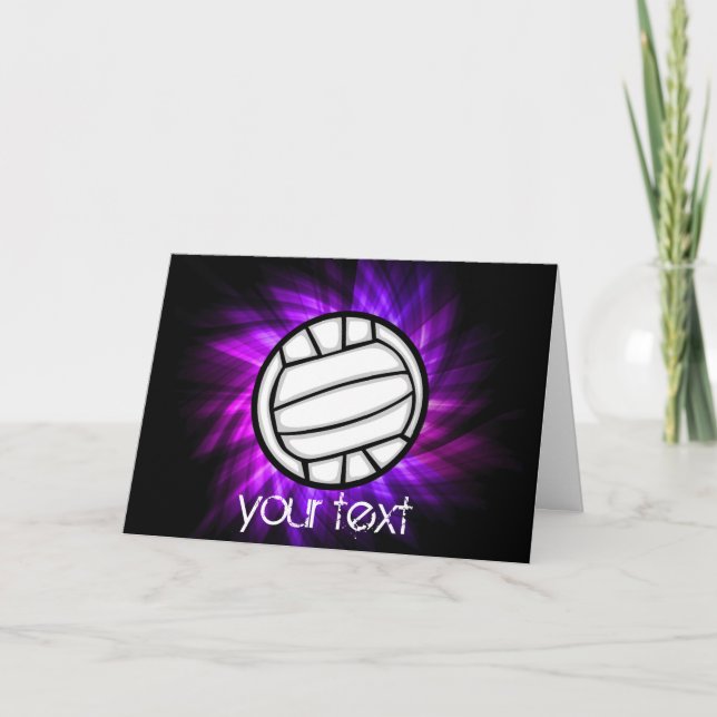 Purple Volleyball Card (Front)