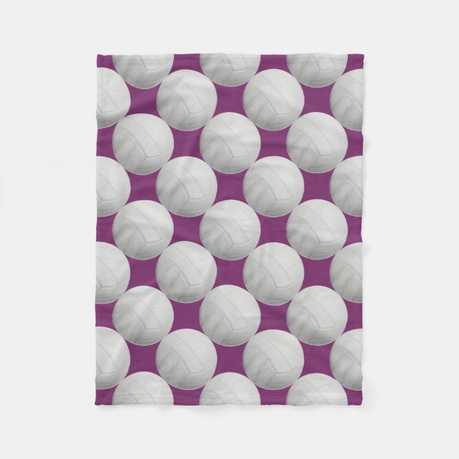 Purple Volleyball Fleece Blanket (Front)