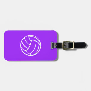 Purple Volleyball Luggage Tag