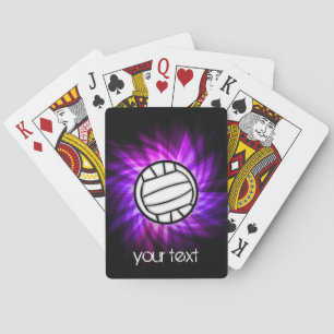Purple Volleyball Playing Cards