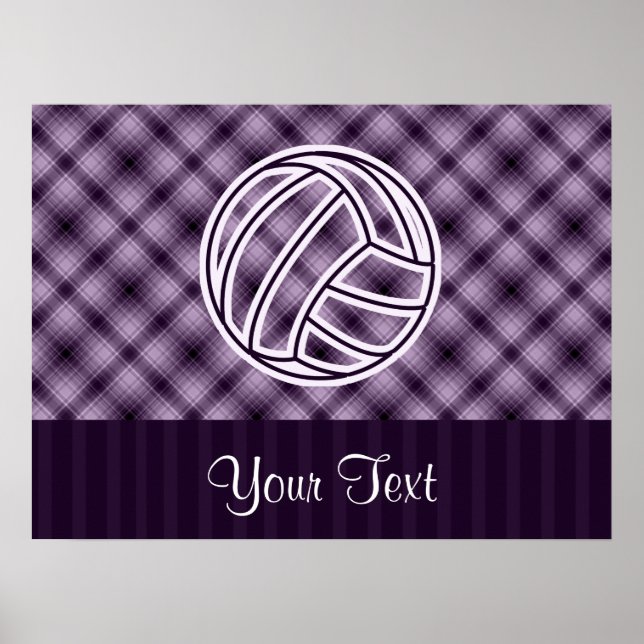 Purple Volleyball Poster (Front)