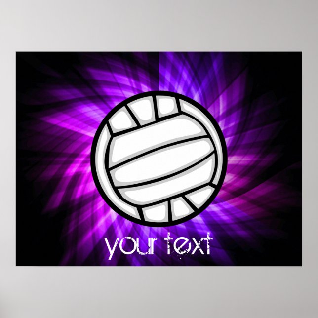 Purple Volleyball Poster (Front)