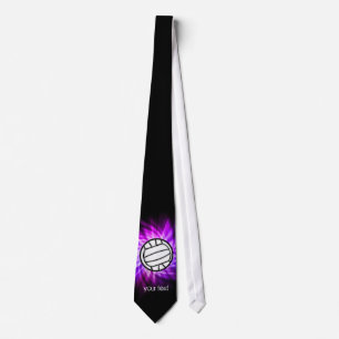 Purple Volleyball Tie